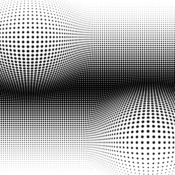 球状歪みハーフトーンドット要素 Orb Ball Deform Bulge Bmp Speckles Polka Dots Screentone — ストックベクタ