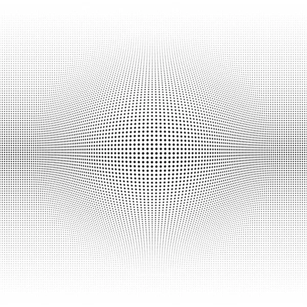 Élément Demi Teinte Distorsion Sphérique Orbe Boule Déforment Sur Renflement — Image vectorielle