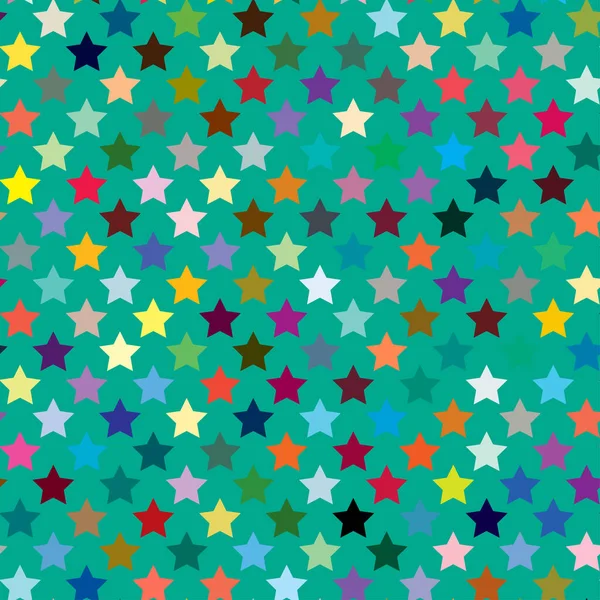 Repeatable Star Background Star Pattern Seamless Starry Wrapping Paper Pattern — Stock Vector