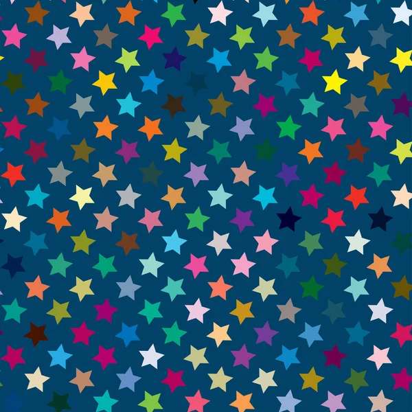 Repeatable Star Background Star Pattern Seamless Starry Wrapping Paper Pattern — Stock Vector