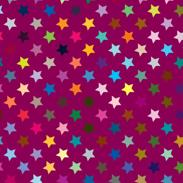 Repeatable Star Background Star Pattern Seamless Starry Wrapping Paper Pattern — Stock Vector