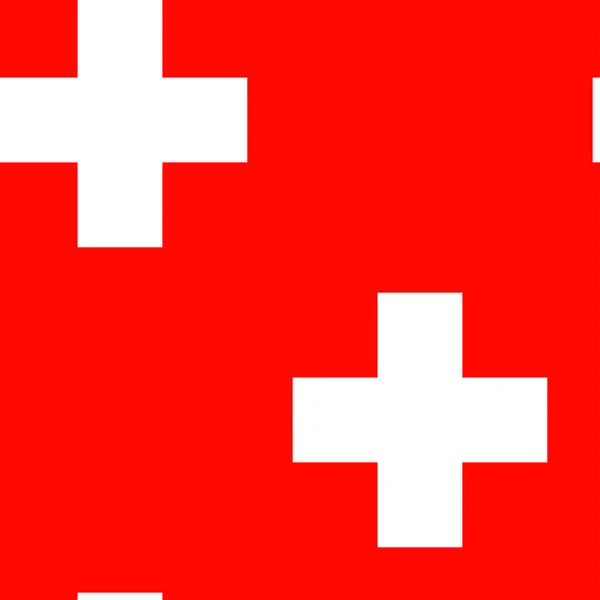 Segnale Croce Bianca Ripetibile Segno Rosso Medico Sfondo Sanitario Illustrazione — Vettoriale Stock