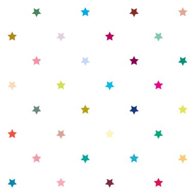 Tekrarlanabilir yıldız arkaplanı, yıldız deseni. Kusursuz yıldız ambalajlı kağıt deseni. Vektör illüstrasyonu