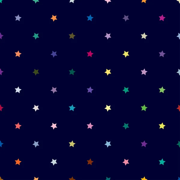 Repeatable Star Background Star Pattern Seamless Starry Wrapping Paper Pattern — Stock Vector