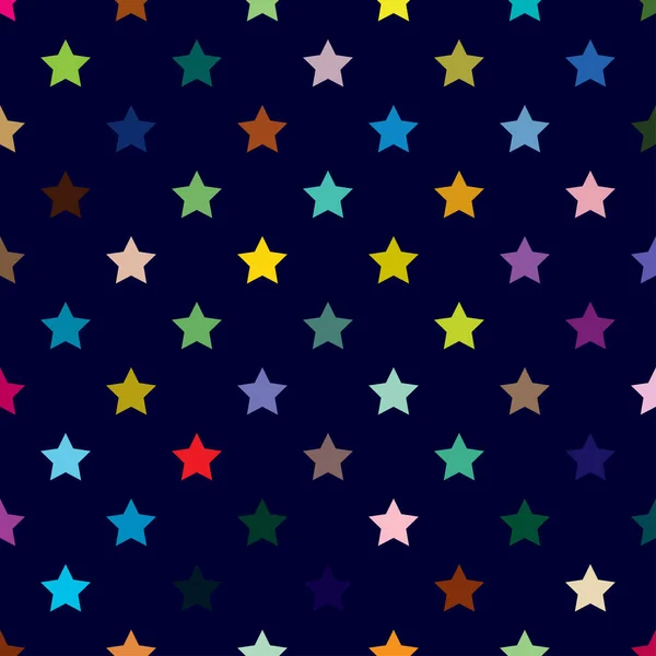 Повторяющийся Звездный Фон Звездный Узор Бесшовный Узор Звездной Оберточной Бумаги — стоковый вектор