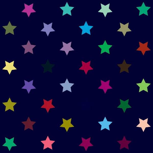 Repeatable Star Background Star Pattern Seamless Starry Wrapping Paper Pattern — Stock Vector