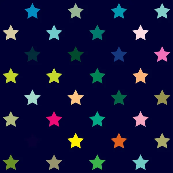 Fondo Estrella Repetible Patrón Estrella Patrón Papel Embalaje Estrellado Sin — Vector de stock