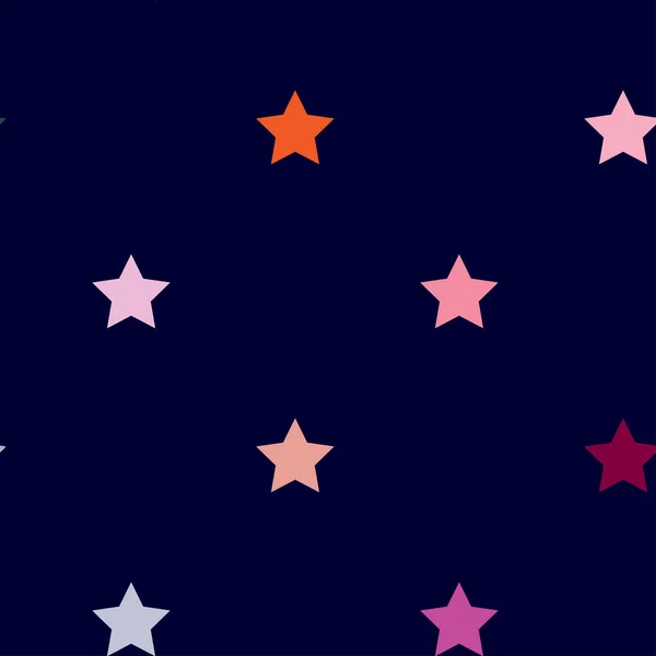 Repeatable Star Background Star Pattern Seamless Starry Wrapping Paper Pattern — Stock Vector