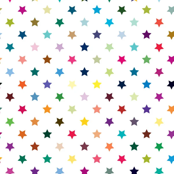 Repeatable Star Background Star Pattern Seamless Starry Wrapping Paper Pattern — Stock Vector