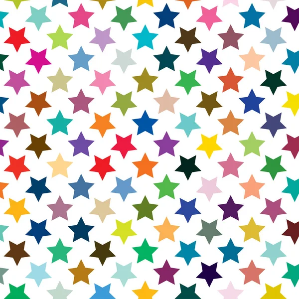 Repeatable Star Background Star Pattern Seamless Starry Wrapping Paper Pattern — Stock Vector