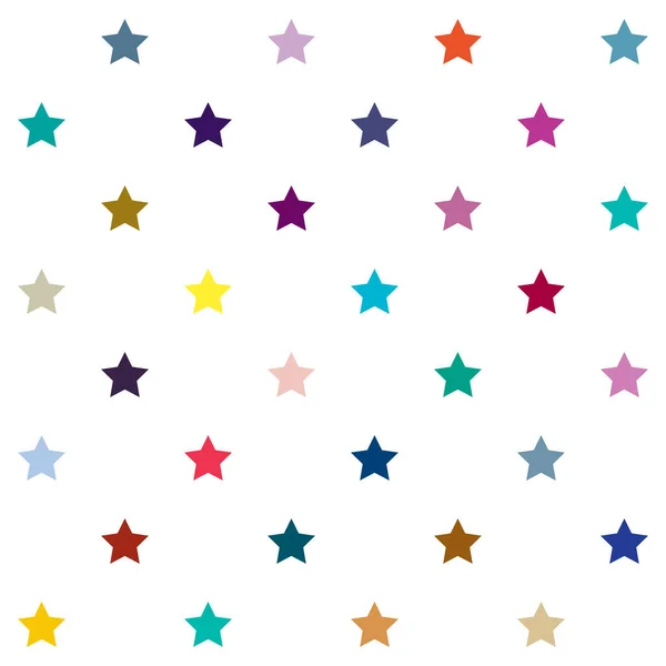 Repeatable Star Background Star Pattern Seamless Starry Wrapping Paper Pattern — Stock Vector