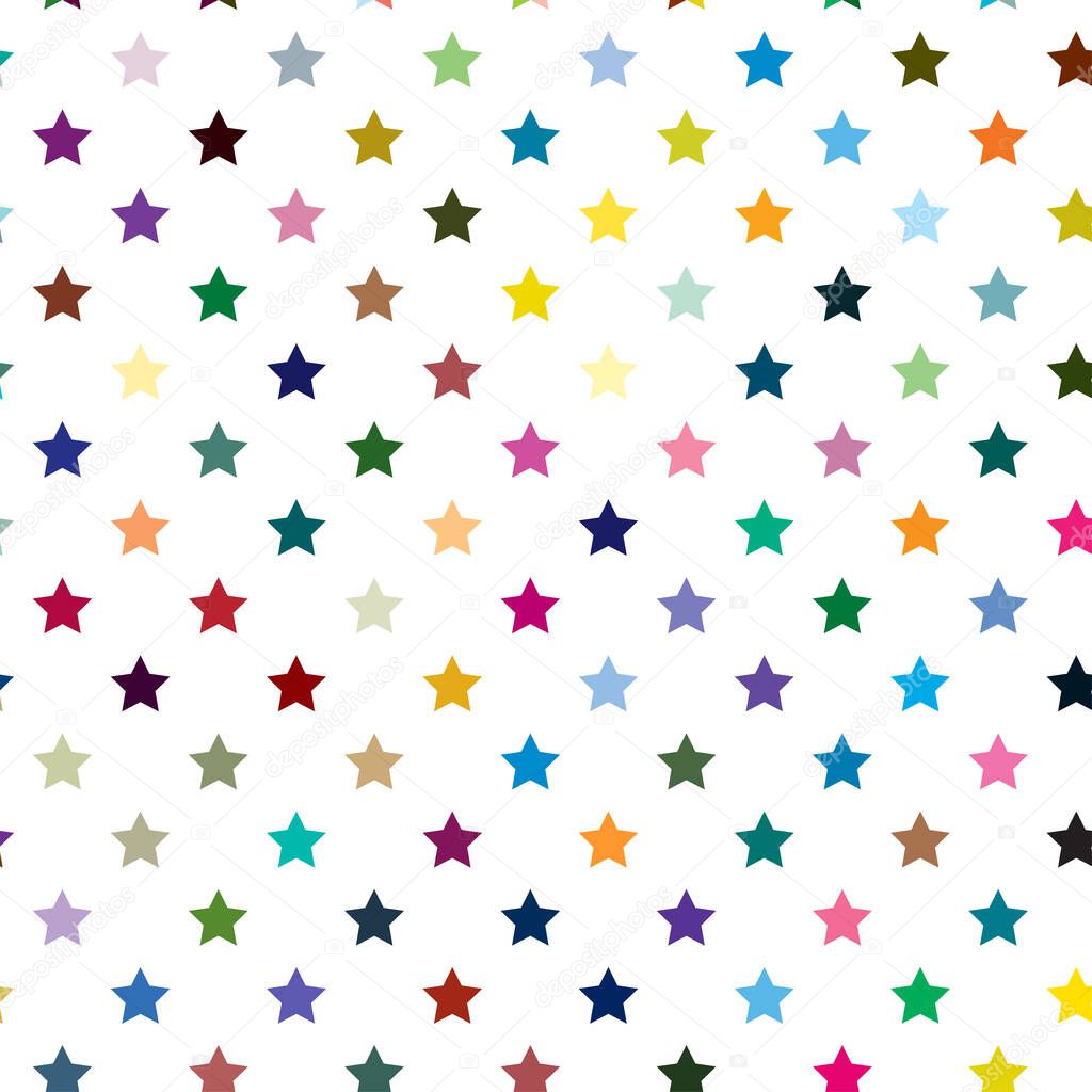 Repeatable star background, star pattern. Seamless starry wrapping paper pattern. Vector illustration