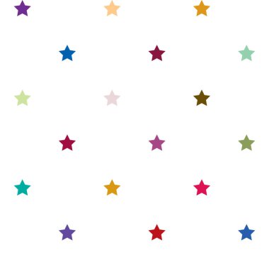 Tekrarlanabilir yıldız arkaplanı, yıldız deseni. Kusursuz yıldız ambalajlı kağıt deseni. Vektör illüstrasyonu