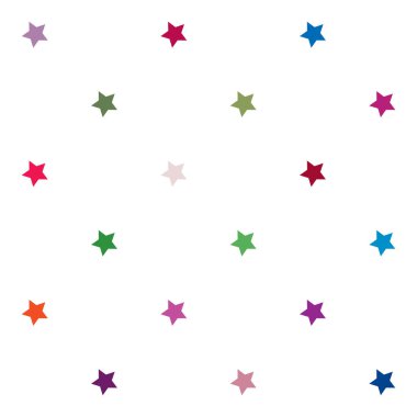 Tekrarlanabilir yıldız arkaplanı, yıldız deseni. Kusursuz yıldız ambalajlı kağıt deseni. Vektör illüstrasyonu