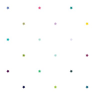 Tekrarlanabilir yıldız arkaplanı, yıldız deseni. Kusursuz yıldız ambalajlı kağıt deseni. Vektör illüstrasyonu