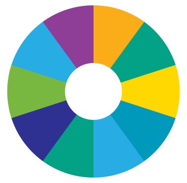 2 'den 20 parçaya bölünmüş çemberler. Dairesel pasta grafiği, pasta grafiği bilgi şablonu, element. Bölümlendirme, pay, kota ve sektör için simge, dönem, kesir temaları, kavramlar