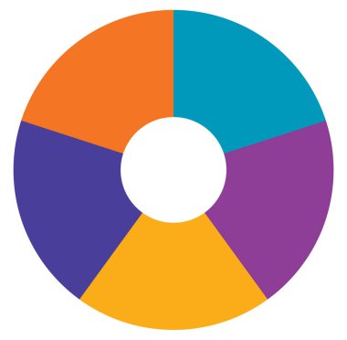 2 'den 20 parçaya bölünmüş çemberler. Dairesel pasta grafiği, pasta grafiği bilgi şablonu, element. Bölümlendirme, pay, kota ve sektör için simge, dönem, kesir temaları, kavramlar