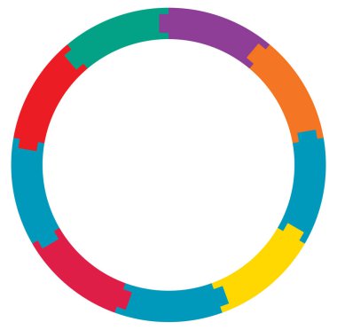 2 'den 20 parçaya bölünmüş çemberler. Dairesel pasta grafiği, pasta grafiği bilgi şablonu, element. Bölümlendirme, pay, kota ve sektör için simge, dönem, kesir temaları, kavramlar