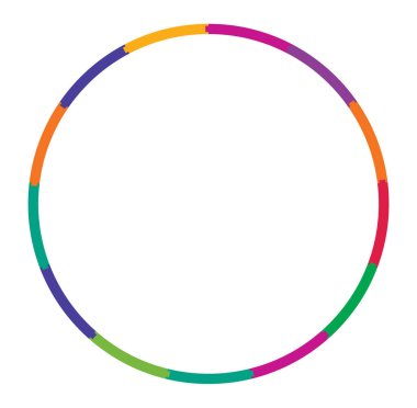 2 'den 20 parçaya bölünmüş çemberler. Dairesel pasta grafiği, pasta grafiği bilgi şablonu, element. Bölümlendirme, pay, kota ve sektör için simge, dönem, kesir temaları, kavramlar