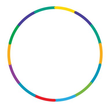 2 'den 20 parçaya bölünmüş çemberler. Dairesel pasta grafiği, pasta grafiği bilgi şablonu, element. Bölümlendirme, pay, kota ve sektör için simge, dönem, kesir temaları, kavramlar