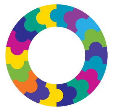 2 'den 20 parçaya bölünmüş çemberler. Dairesel pasta grafiği, pasta grafiği bilgi şablonu, element. Bölümlendirme, pay, kota ve sektör için simge, dönem, kesir temaları, kavramlar