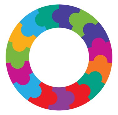 2 'den 20 parçaya bölünmüş çemberler. Dairesel pasta grafiği, pasta grafiği bilgi şablonu, element. Bölümlendirme, pay, kota ve sektör için simge, dönem, kesir temaları, kavramlar