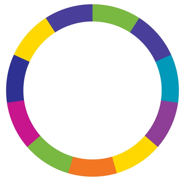 Segmentierter Kreis Von Bis Teilen Kreisförmiges Kuchendiagramm Kuchendiagramm Vorlage Element — Stockvektor