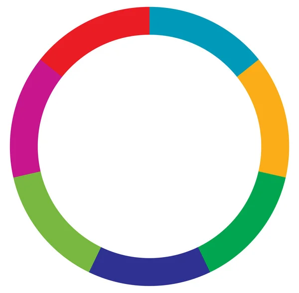 Círculo Segmentado Partes Gráfico Circular Pizza Modelo Infográficos Torta Elemento — Vetor de Stock