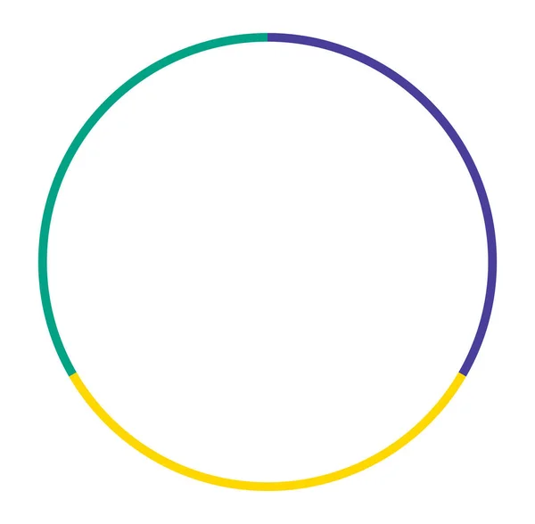 Segmentierter Kreis Von Bis Teilen Kreisförmiges Kuchendiagramm Kuchendiagramm Vorlage Element — Stockvektor