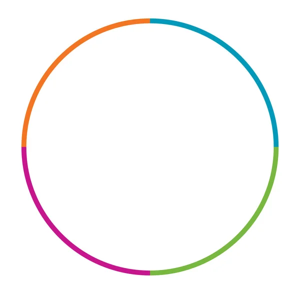 Círculo Segmentado Partes Gráfico Circular Pizza Modelo Infográficos Torta Elemento — Vetor de Stock