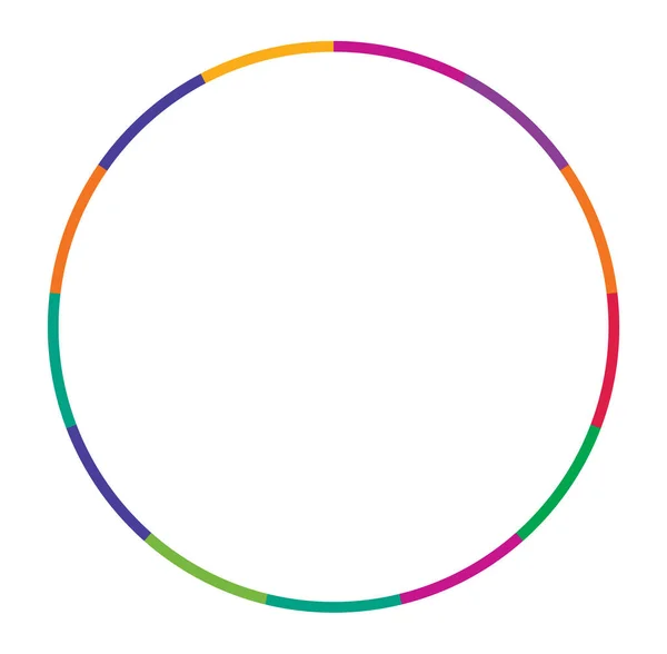 Círculo Segmentado Partes Diagrama Circular Plantilla Infografías Grafos Circulares Elemento — Archivo Imágenes Vectoriales