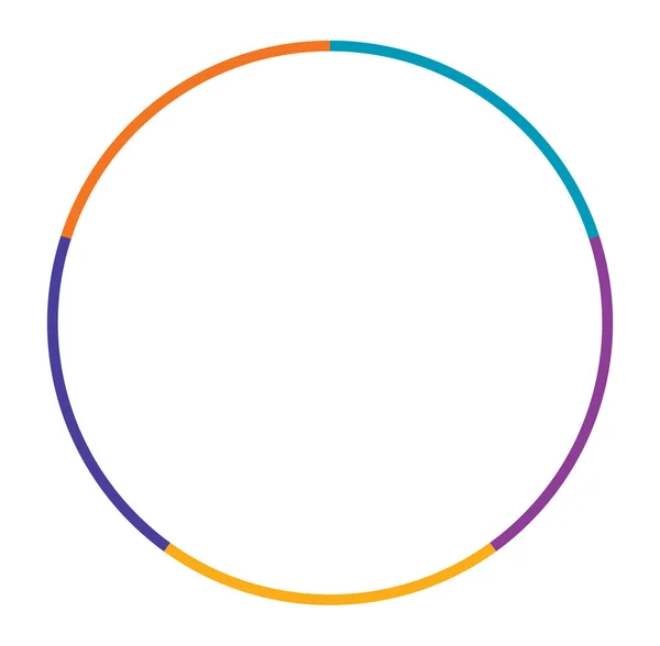 Círculo Segmentado Partes Gráfico Circular Pizza Modelo Infográficos Torta Elemento — Vetor de Stock