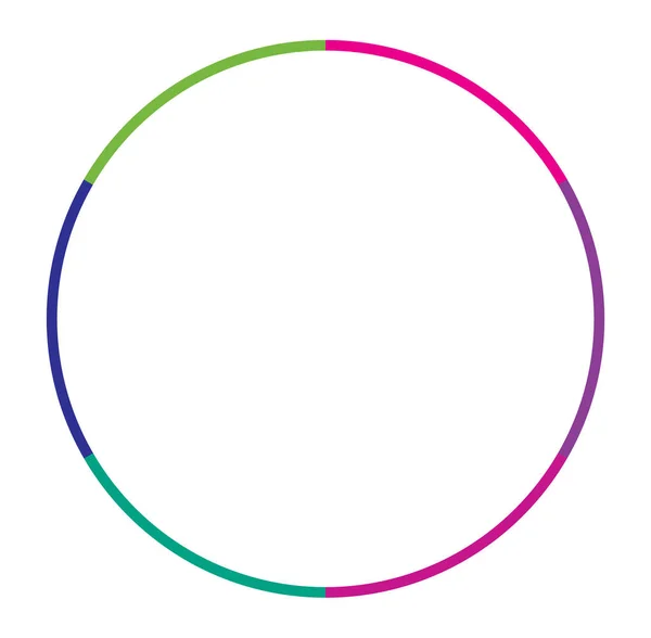 Círculo Segmentado Partes Diagrama Circular Plantilla Infografías Grafos Circulares Elemento — Archivo Imágenes Vectoriales