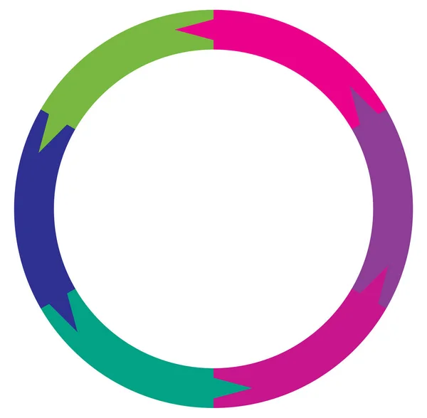 Cercle Segmenté Parties Graphique Circulaire Secteurs Modèle Infographie Secteurs Élément — Image vectorielle