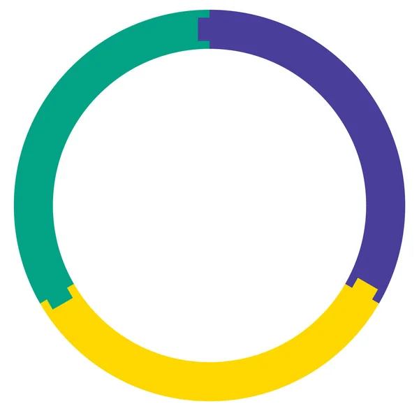 Segmentovaná Kružnice Kružnice Částí Kruhový Koláčový Graf Infografická Šablona Koláčového — Stockový vektor