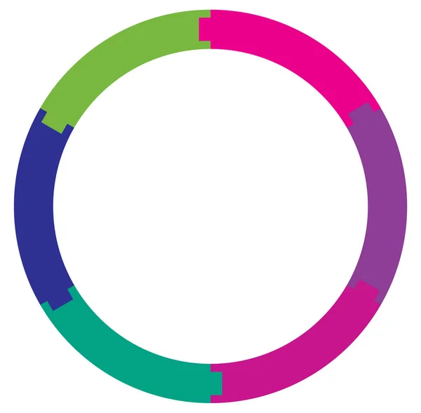 Segmentierter Kreis Von Bis Teilen Kreisförmiges Kuchendiagramm Kuchendiagramm Vorlage Element — Stockvektor