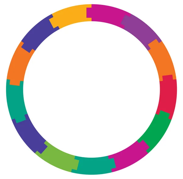 Segmented Circle Parts Circular Pie Chart Pie Graph Infographics Template — Stock Vector