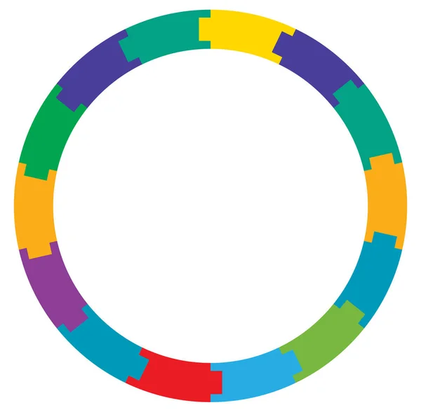 Círculo Segmentado Partes Gráfico Circular Pizza Modelo Infográficos Torta Elemento — Vetor de Stock