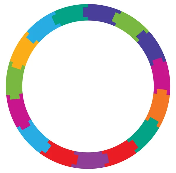 Círculo Segmentado Partes Gráfico Circular Pizza Modelo Infográficos Torta Elemento — Vetor de Stock