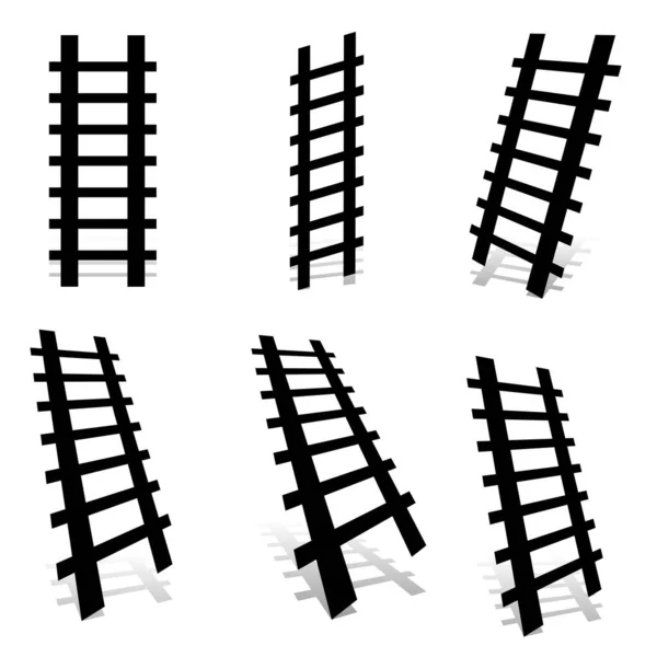 Ladder Icoon Ladder Symbool Logo Ladder Vector Illustratie Railway Icoon — Stockvector