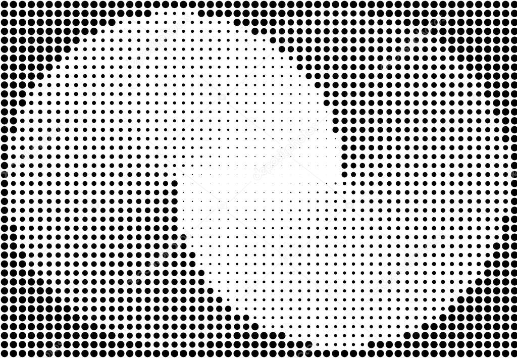 Interlocking, interlace halftone circles vector illustration. Infinity, infinite symbol, icon