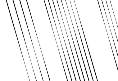 Çapraz, kıvrımlı, eğimli ve eğri doğrusal, doğrusal çizgili soyut geometrik vektör çizimi. Eğik çizgiler, çizgiler ve şeritler siyah ve beyaz vektör grafikleri