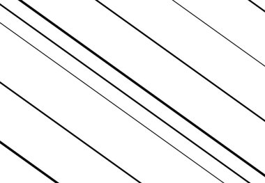 Çapraz, kıvrımlı, eğimli ve eğri doğrusal, doğrusal çizgili soyut geometrik vektör çizimi. Eğik çizgiler, çizgiler ve şeritler siyah ve beyaz vektör grafikleri