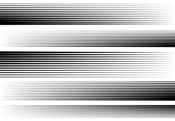Čáry Pruhy Abstraktní Geometrické Pozadí Vzor Vodorovné Černé Bílé Čáry — Stockový vektor