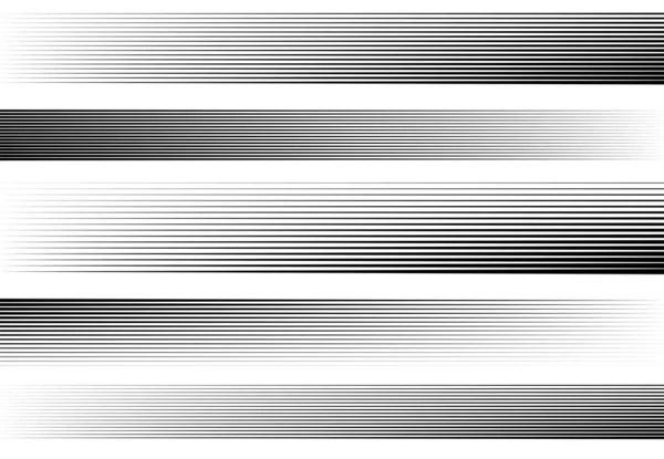 ストライプ抽象幾何学的背景 パターン 水平黒と白の線 ストリップ — ストックベクタ