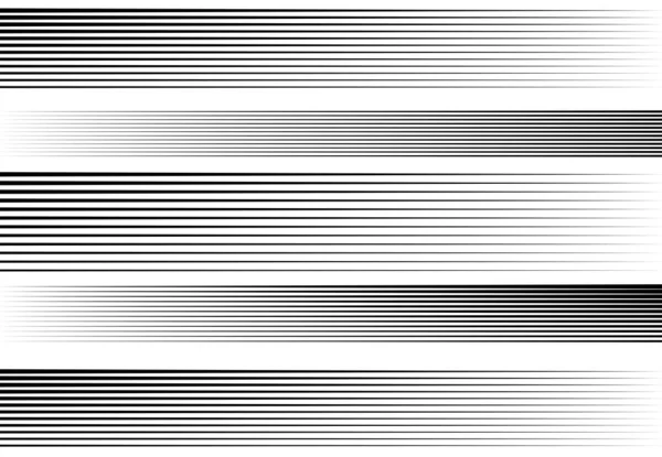 Čáry Pruhy Abstraktní Geometrické Pozadí Vzor Vodorovné Černé Bílé Čáry — Stockový vektor