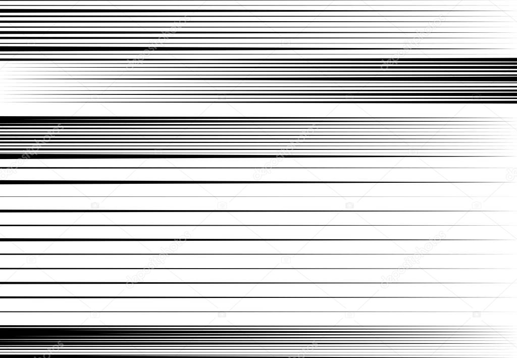 Lines, stripes abstract geometric background, pattern. Horizontal black and white lines, streaks, strips