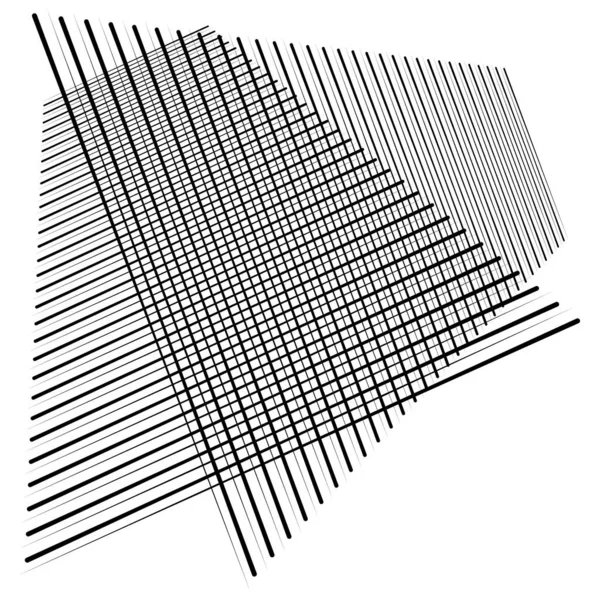 Random Lines Stripes Grid Mesh Abstract Reticular Matrix Array Pattern — Stockvektor