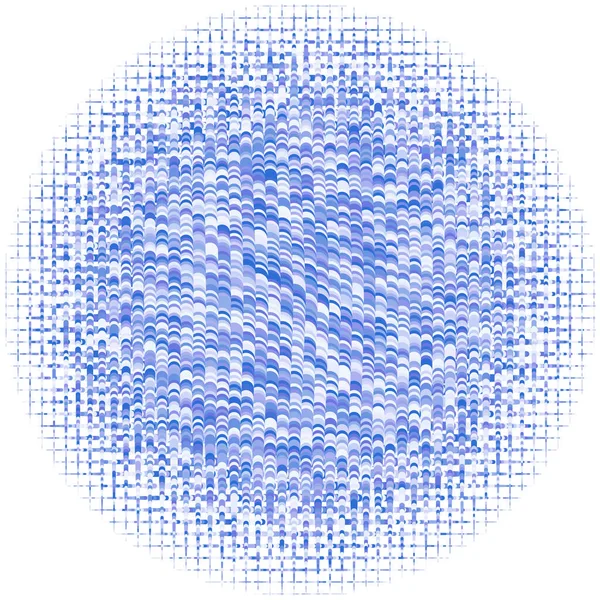 Küçük Çizgi Parçalarından Oluşan Soyut Geometrik Çember Element Yapısı Renkli — Stok Vektör