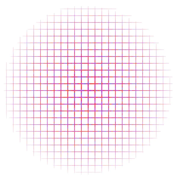 Abstrakte Geometrische Kreisstruktur Aus Kleinen Linienteilen Bunter Kreis Aus Linienraster — Stockvektor